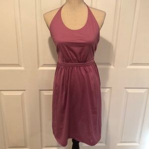 Sexy open back halter dress